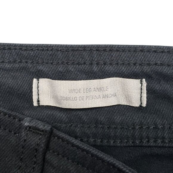 Universal Thread Wide Leg Ankle Jeans Juniors 17 Black Comfort Stretch Womens - Picture 8 of 12
